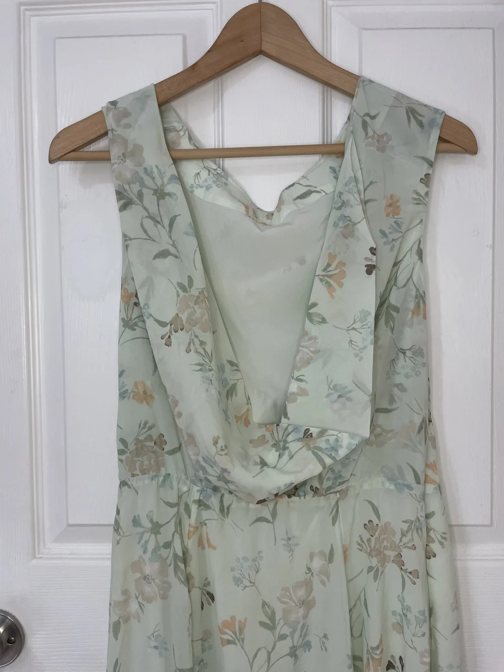 Abercombrie & Fixh NWT Sleeveless Floral Cowl Back Maxi Dress - Mint Size M
